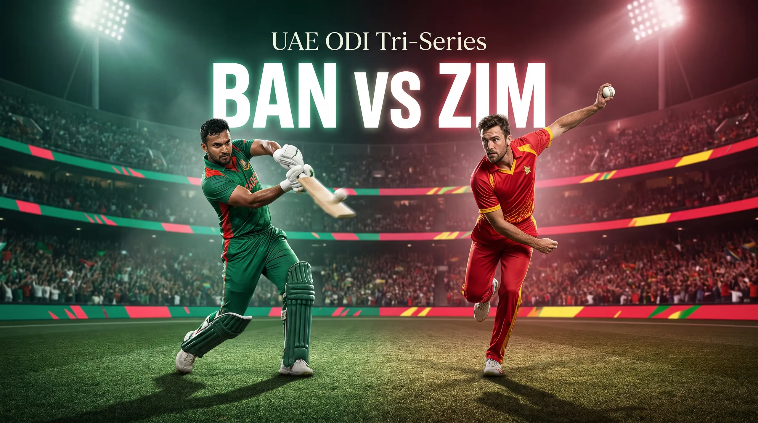 BAN vs ZIM Dream Team Prediction, Pitch Report & Playing XI: UAE ODI Tri-Series 2026 Match 1