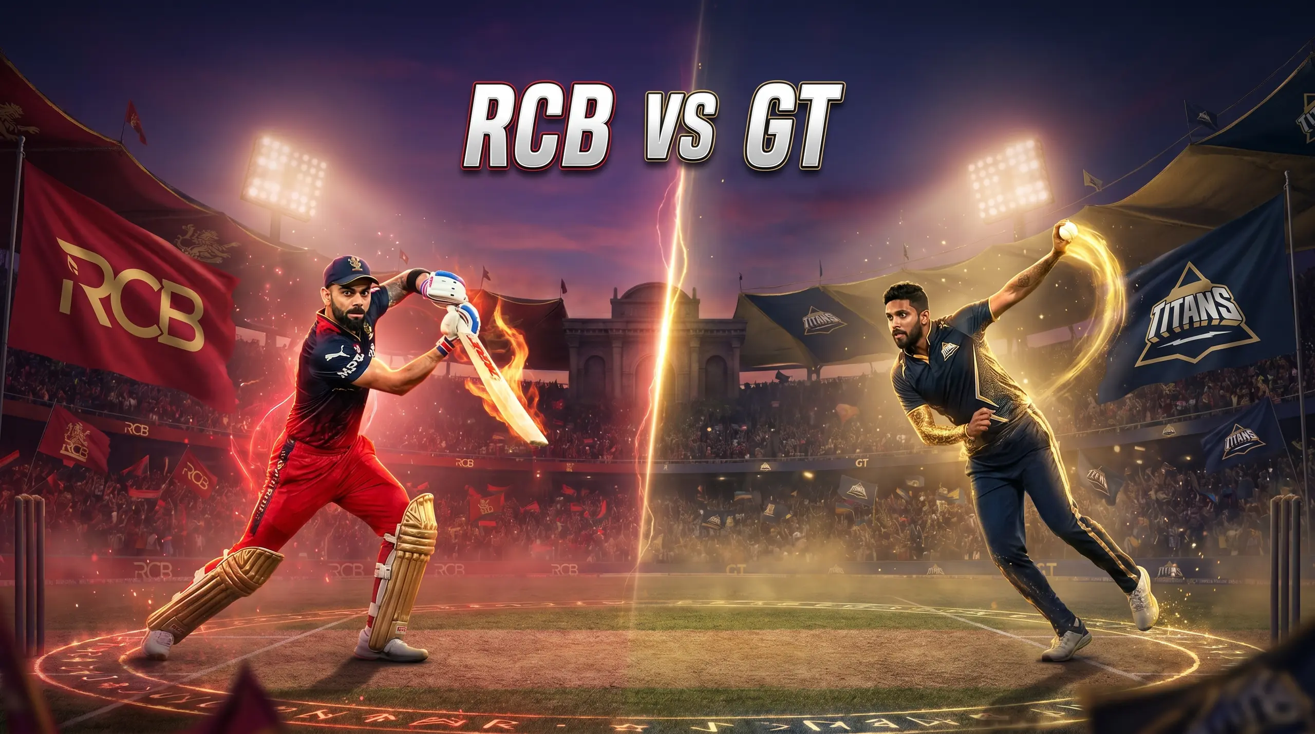 GT vs RCB IPL 2026 Match Preview: Pitch Report, Playing XI & Fantasy Tips